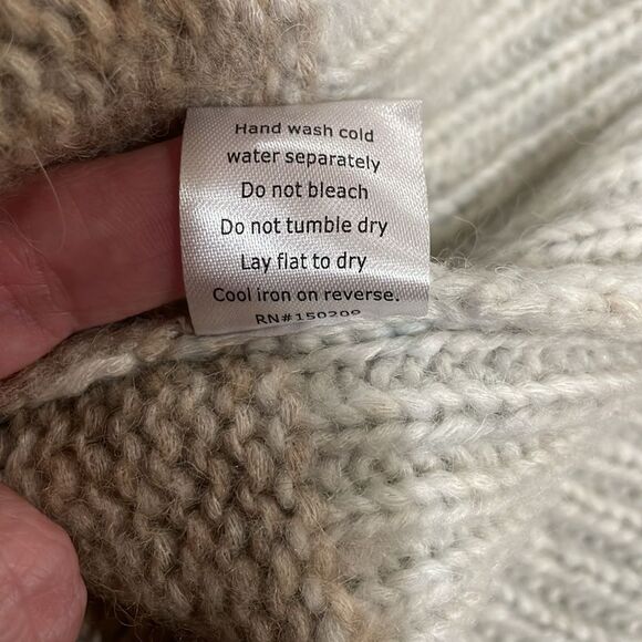 NEW! LA LIGNE Marin Striped Knitted Sweater In Cream & Tan Stripes - L - Picture 11 of 15